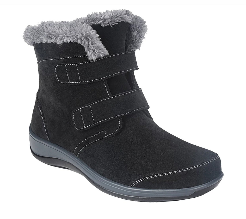 Florence-Black Boots With Fur-abc