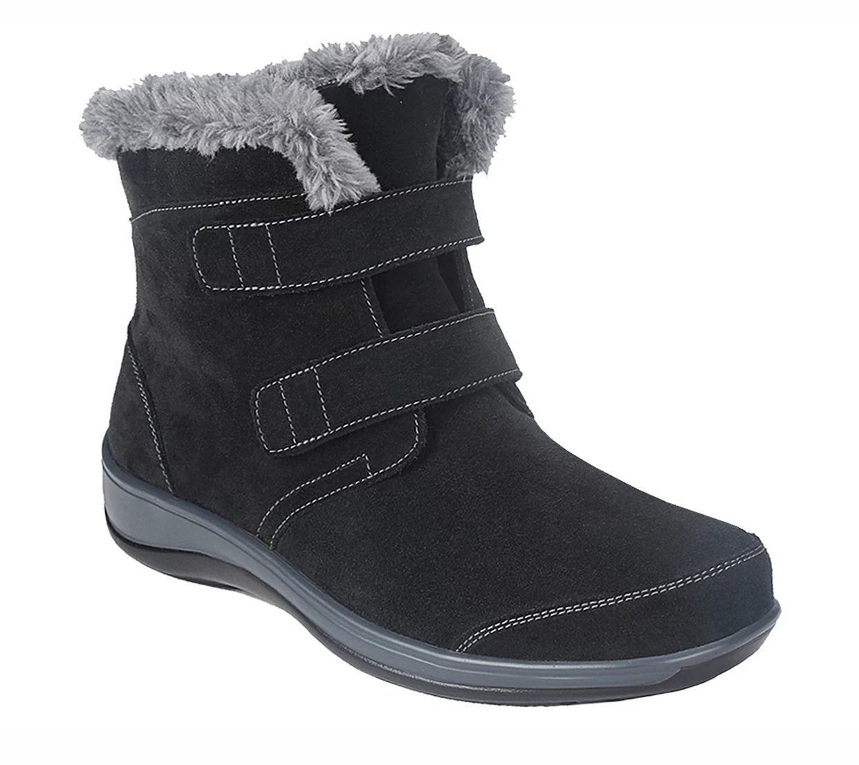 Florence-Black Boots With Fur-abc