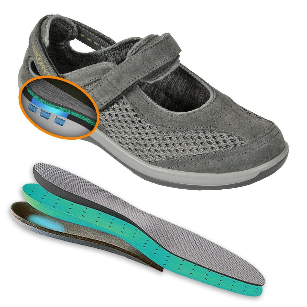 Sanibel Mary Jane - Gray-abc