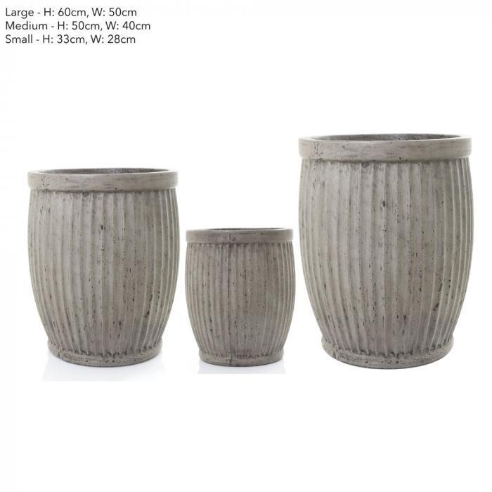 Barrell Planter Set of 3-abc