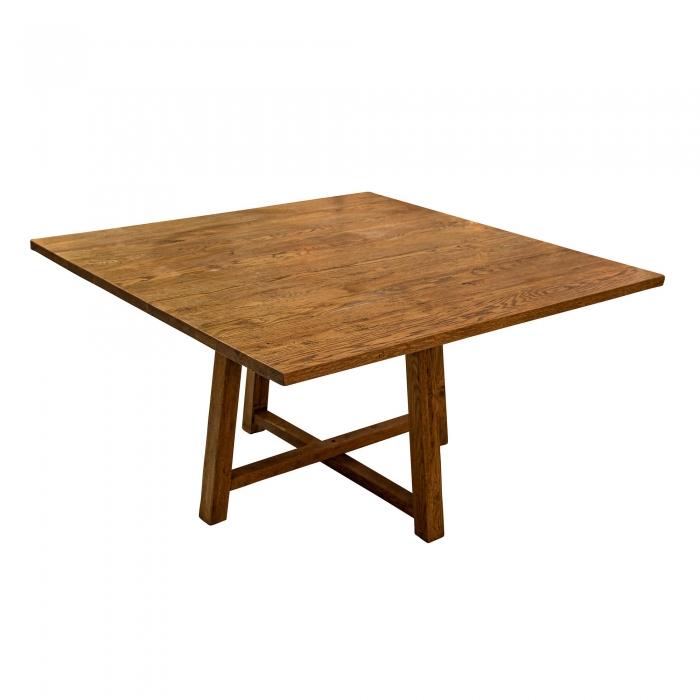 Antique Natural Oak Table Square-abc