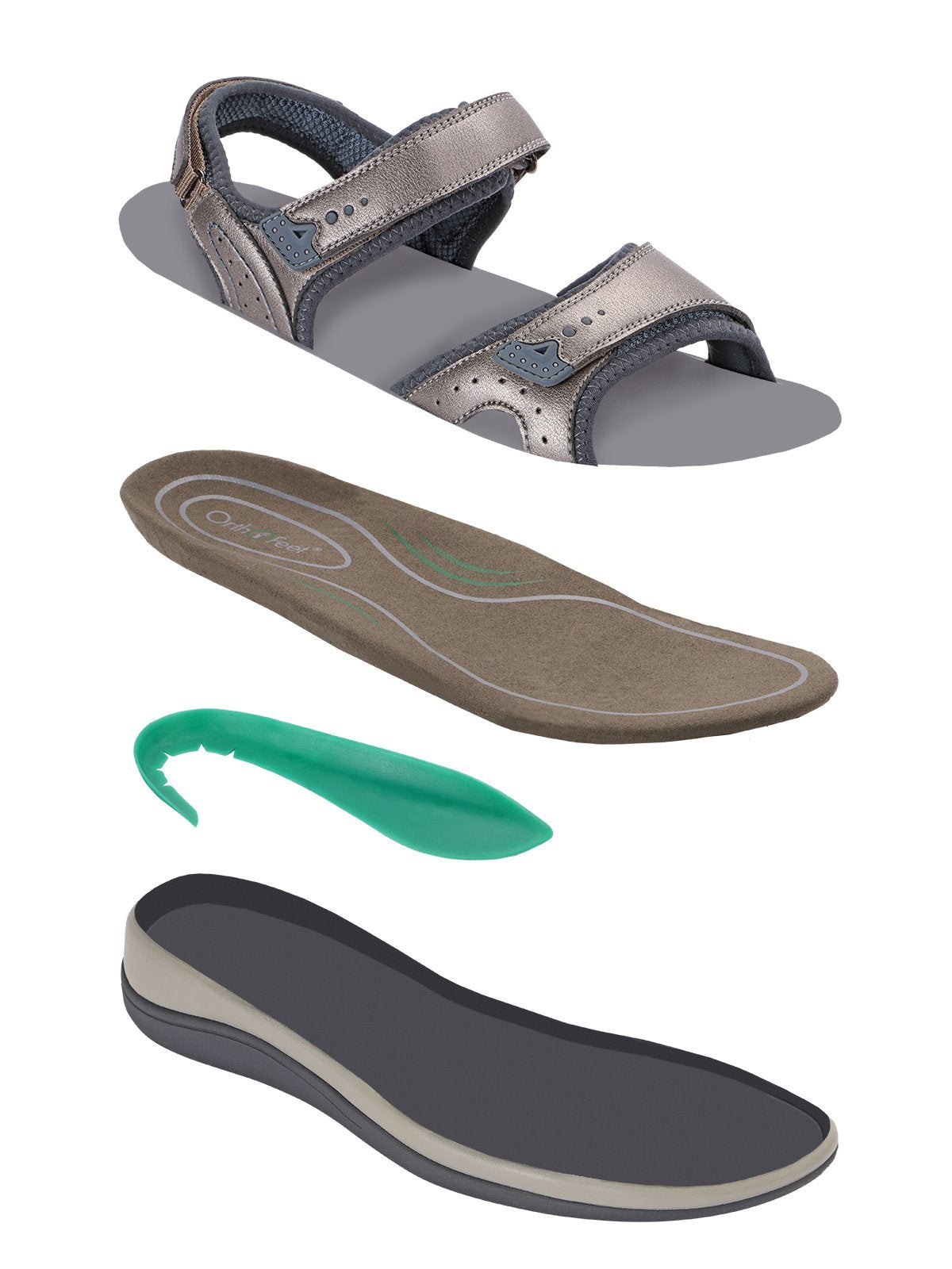 Malibu Pewter Women's Sandals-abc