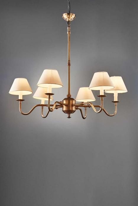 Prescot 6 Arm Chandelier Base Ant.Bras-abc