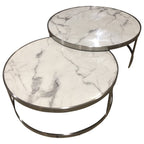 Sterling Coffee Table Set White Marble-abc