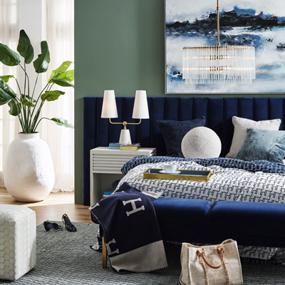 Broadway Headboard - Queen Navy-abc