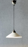 Newport Large Hanging Ceramic Dish Lamp-abc