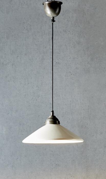 Newport Large Hanging Ceramic Dish Lamp-abc