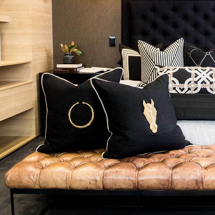 Amulet Black Lounge Cushion 55x55cm-abc