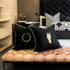 Amulet Black Lounge Cushion 55x55cm-abc