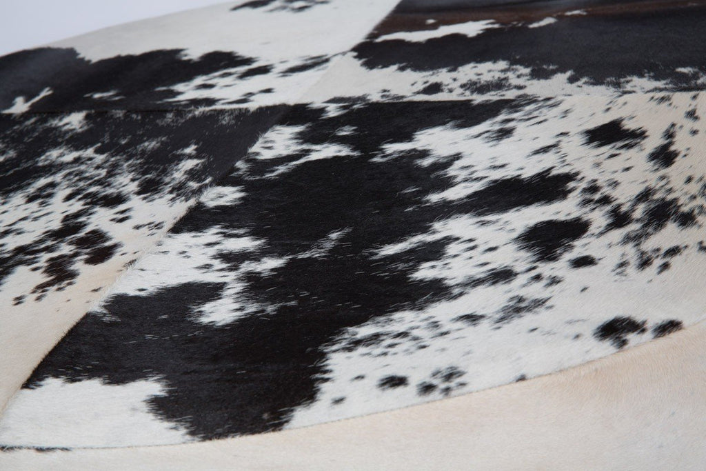 Cow Hide Round Ottoman-abc