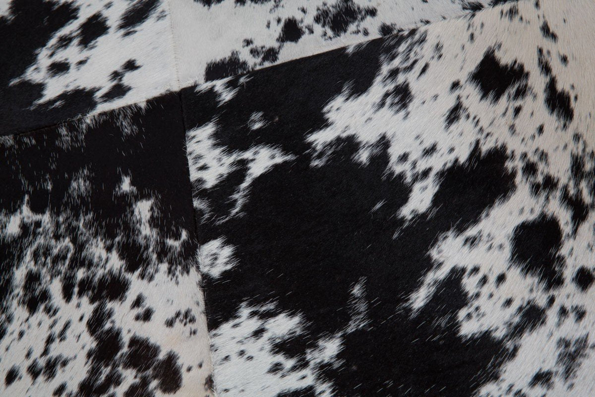 Cow Hide Round Ottoman-abc