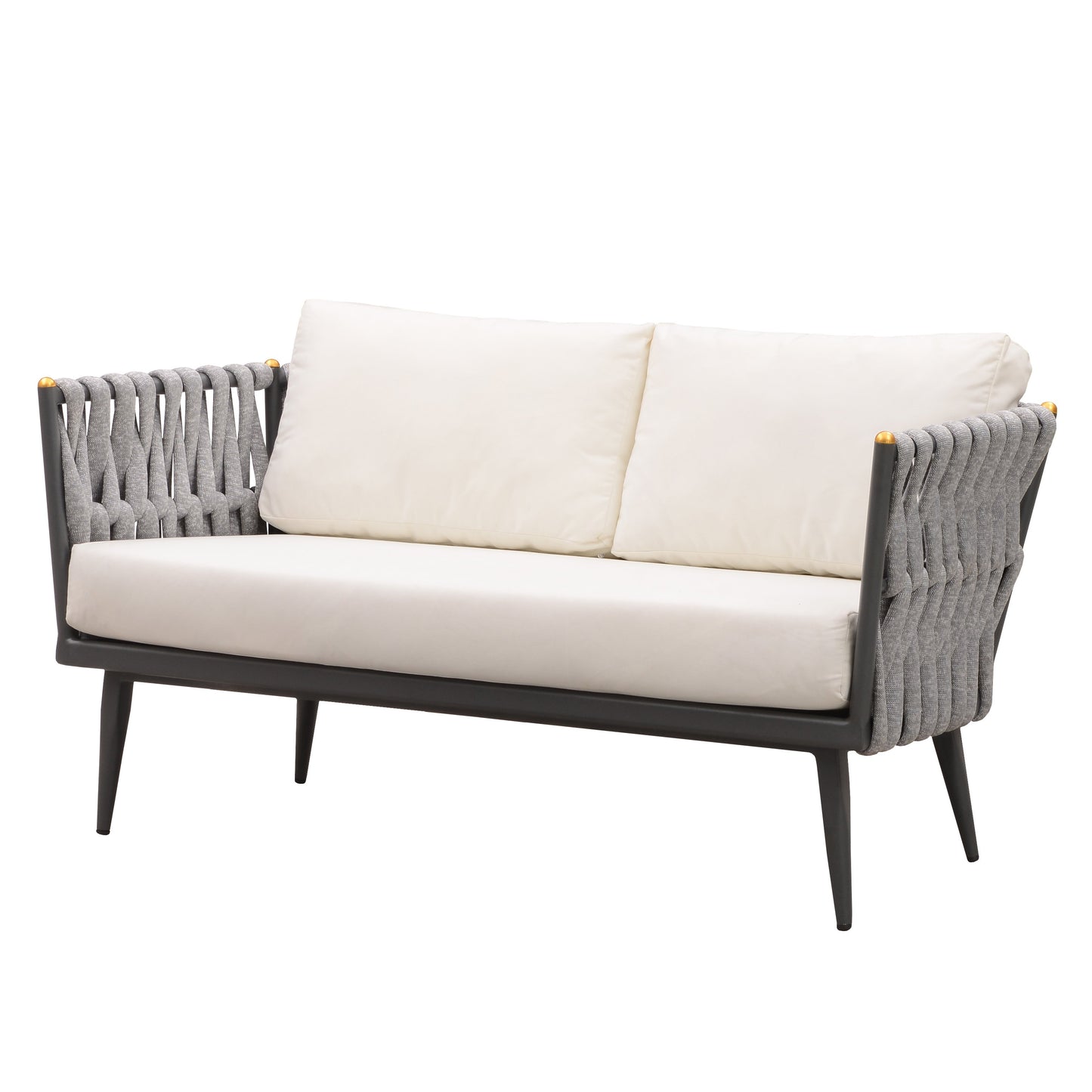 Crown Love Seat in Charcoal-abc