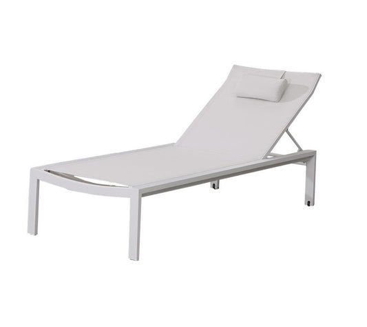 Florida Chaise Lounge in White-abc