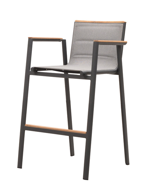 Madrid Bar Height Arm Chair in Charcoal-abc