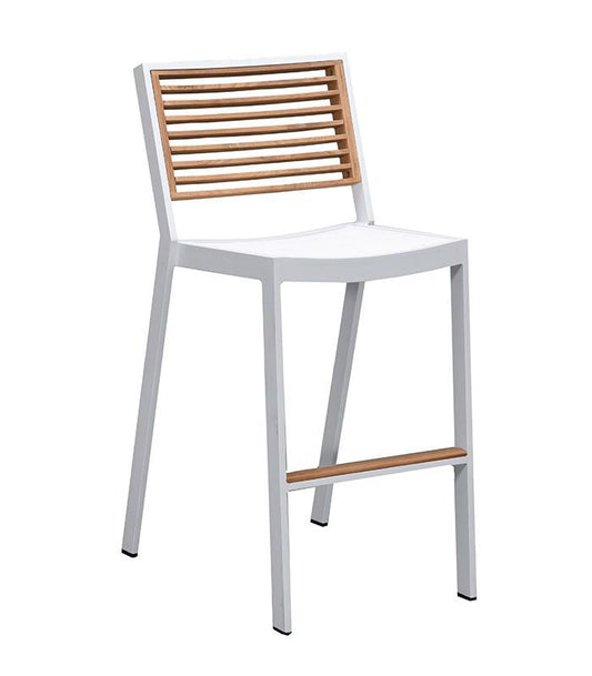 St Lucia Bar Height Side Chair in White-abc