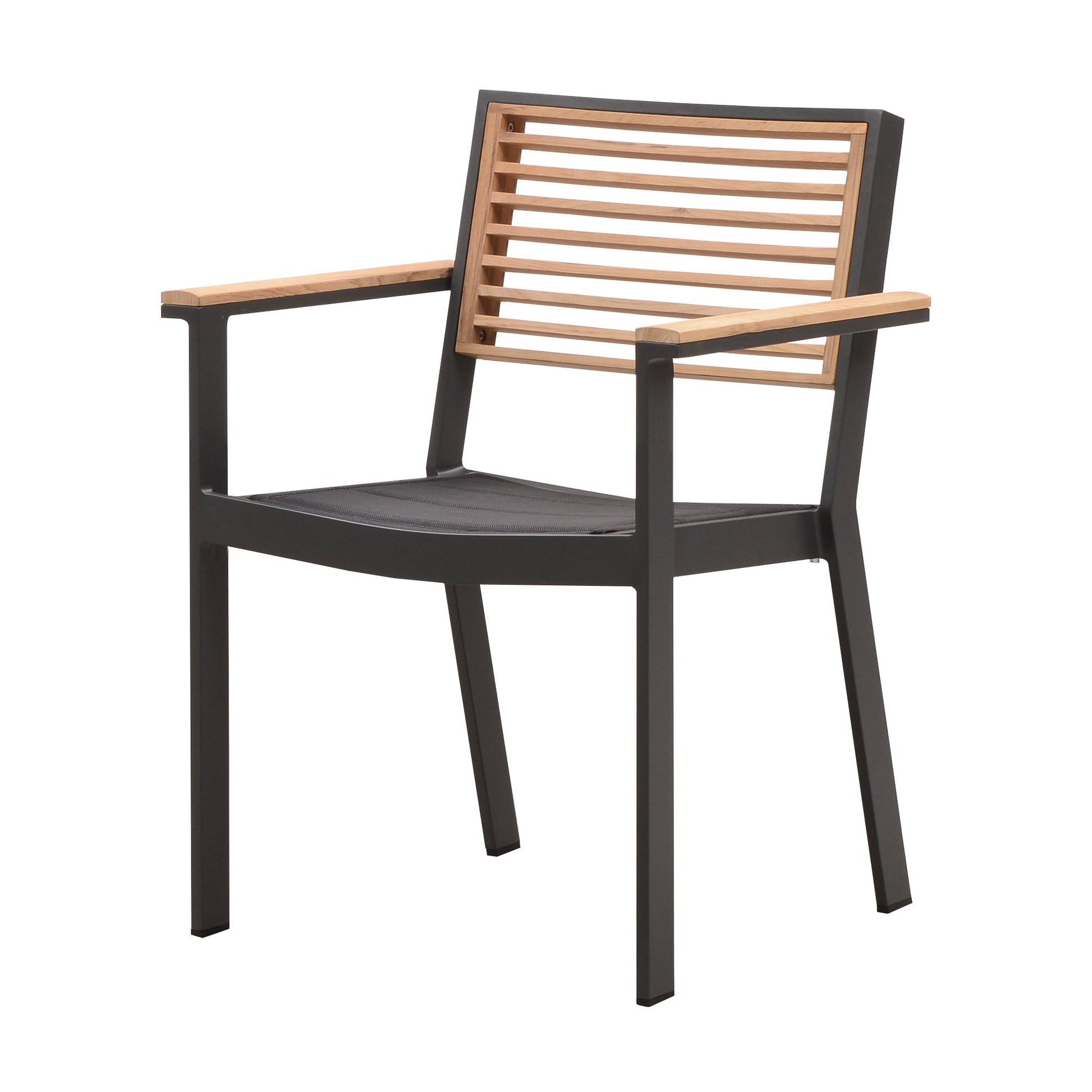 St Lucia Dining Arm Chair in Charcoal-abc