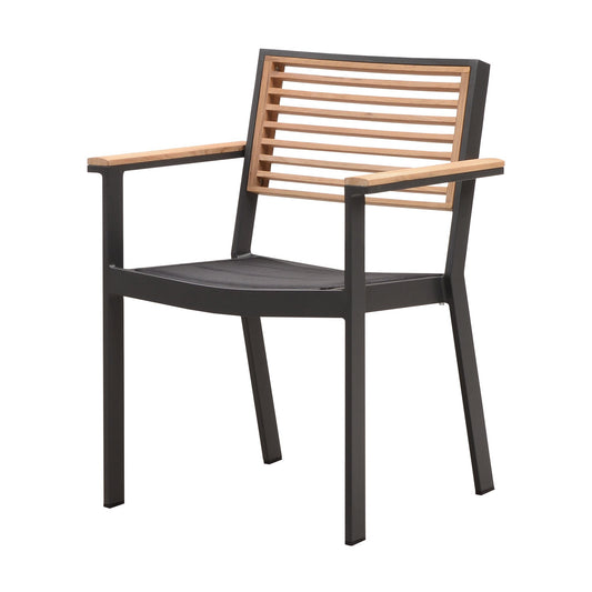 St Lucia Dining Arm Chair in Charcoal-abc