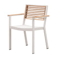 St Lucia Dining Arm Chair in White-abc