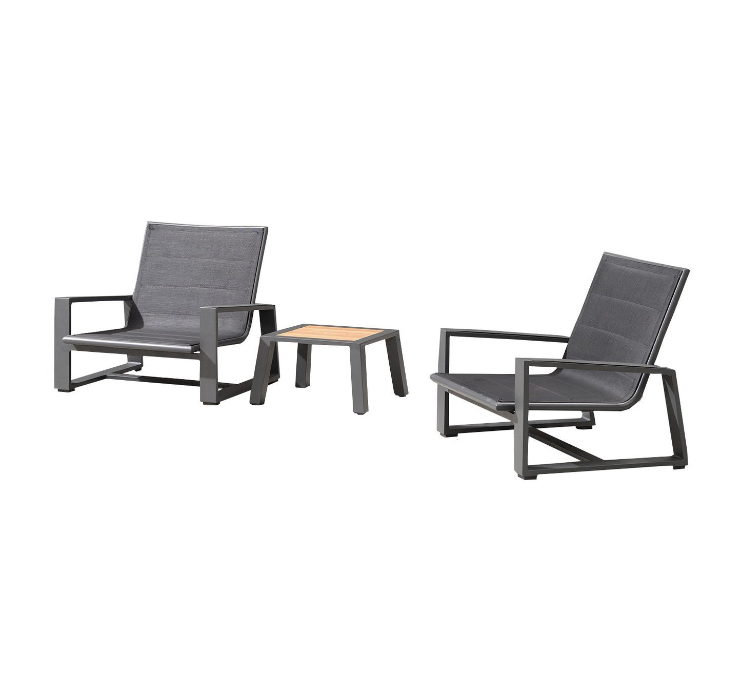 St Lucia 3 Piece Low Casual Seating in Charcoal-abc