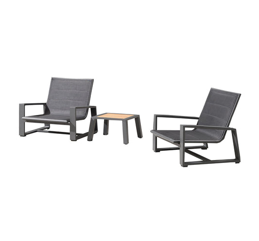 St Lucia 3 Piece Low Casual Seating in Charcoal-abc
