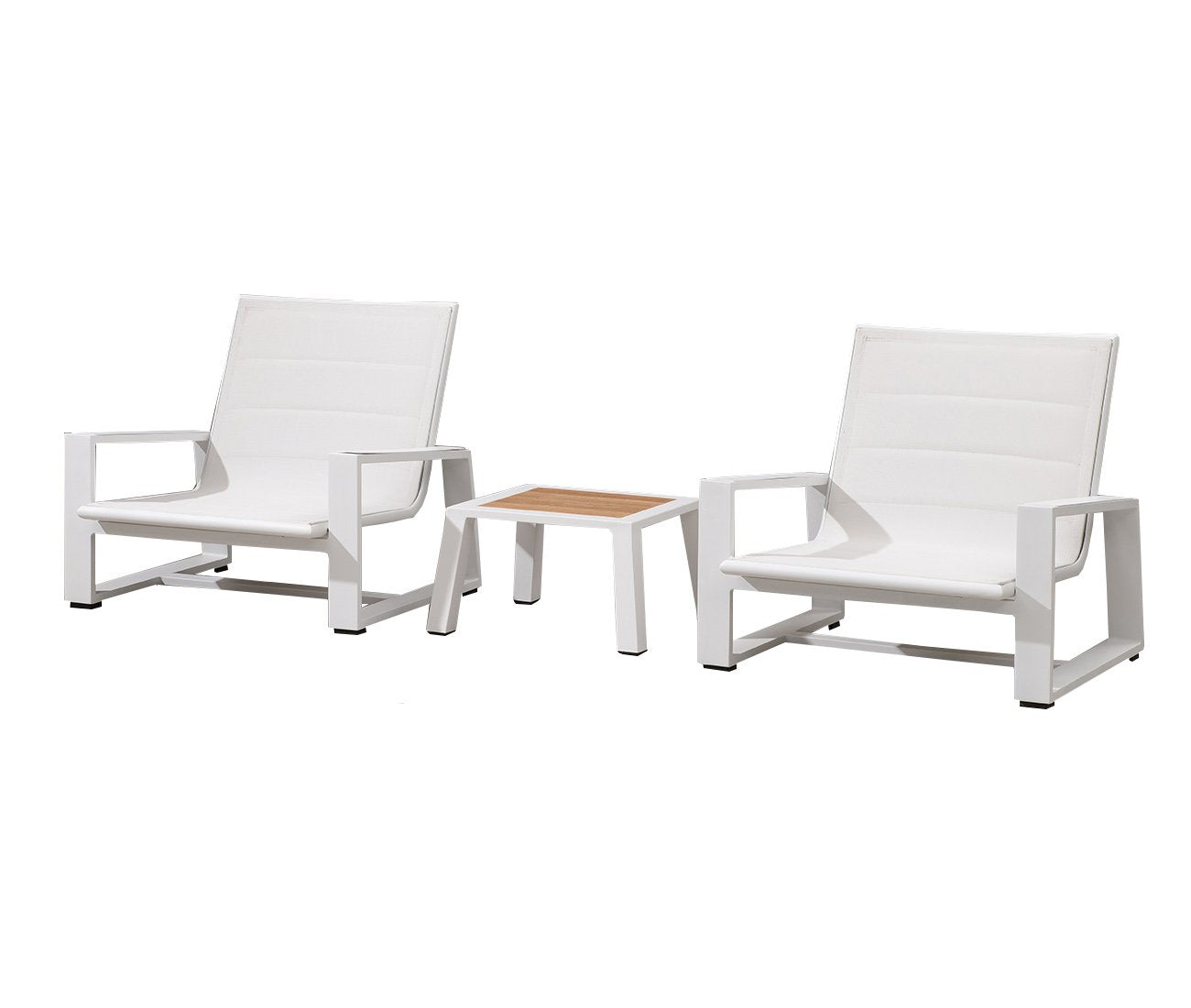 St Lucia 3 Piece Low Casual Seating in White-abc