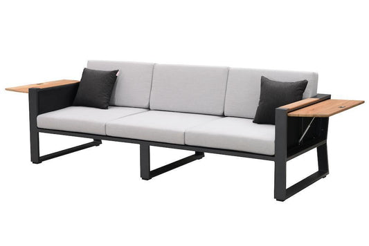 St Lucia Three Seat Sofa in Charcoal-abc
