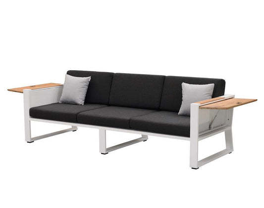 St Lucia Three Seat Sofa in White-abc