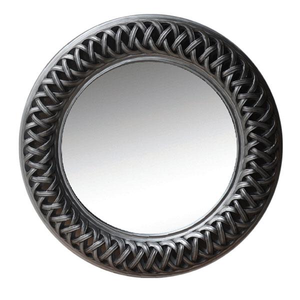Albus Round Mirror Antique Silver-abc