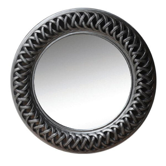 Albus Round Mirror Antique Silver-abc