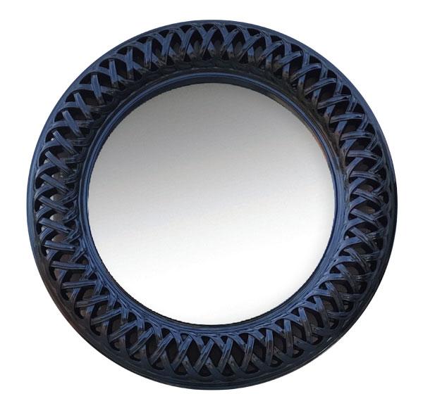 Albus Round Mirror Black-abc
