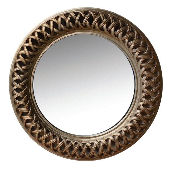 Albus Round Mirror Soft Champagne-abc