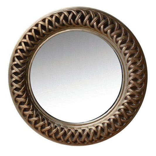 Albus Round Mirror Soft Champagne-abc