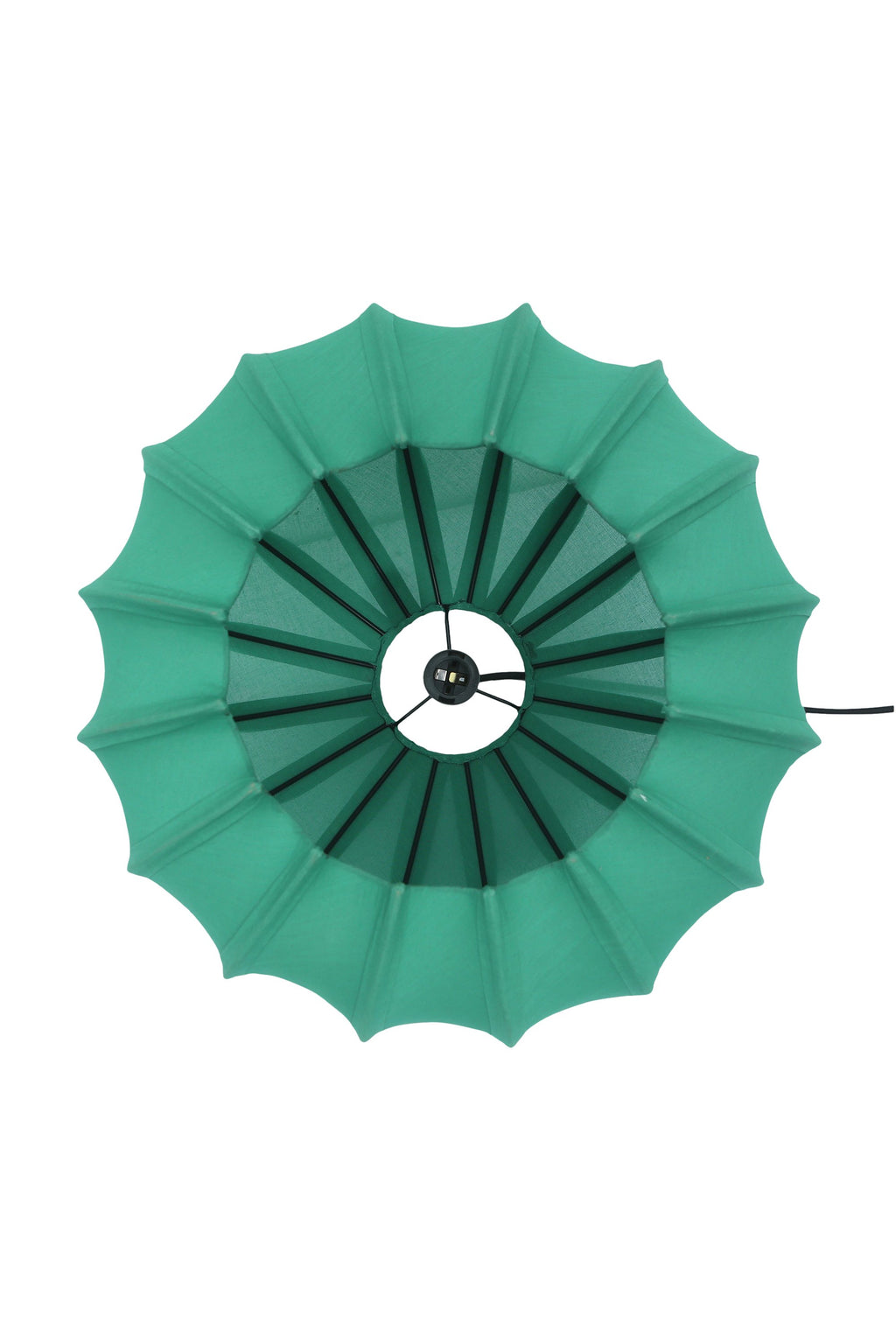 Anemone - Jade Green - Cotton Lantern Pendant Light-abc