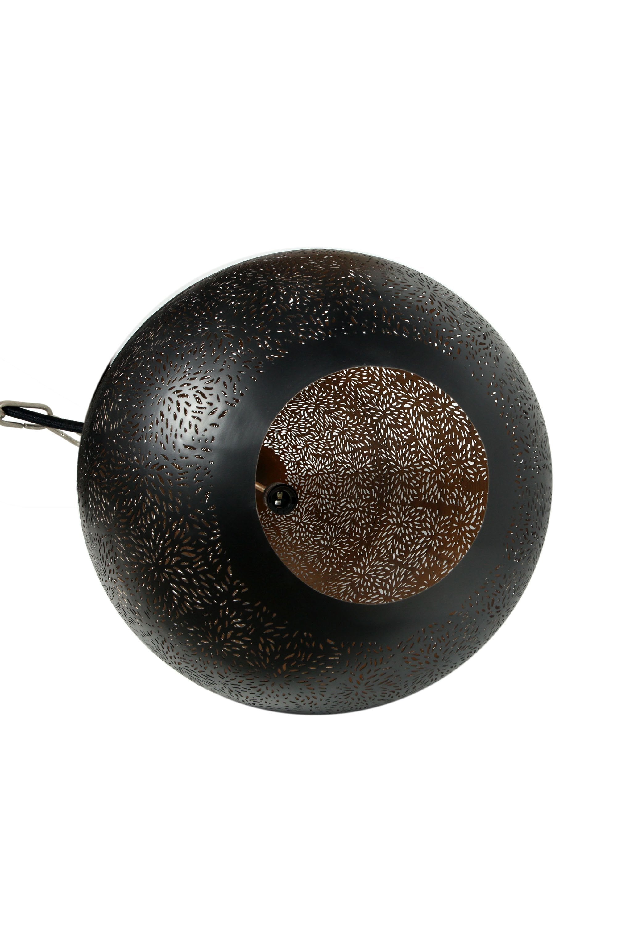 Aquarius Large - Black - Perforated Teardrop Pendant Light-abc