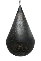 Aquarius Large - Black - Perforated Teardrop Pendant Light-abc
