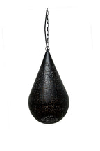 Aquarius Medium - Black - Perforated Teardrop Pendant Light-abc