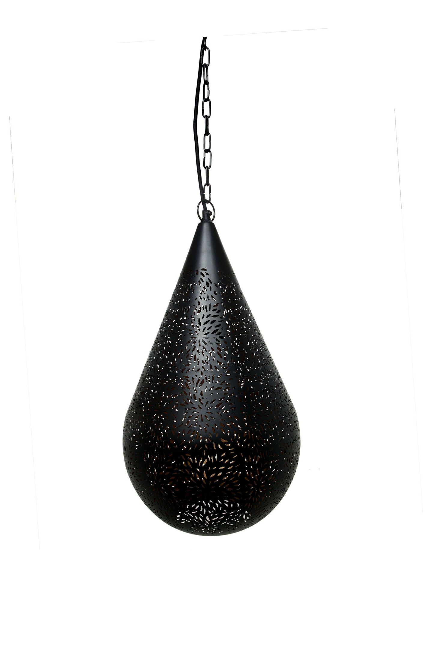 Aquarius Medium - Black - Perforated Teardrop Pendant Light-abc