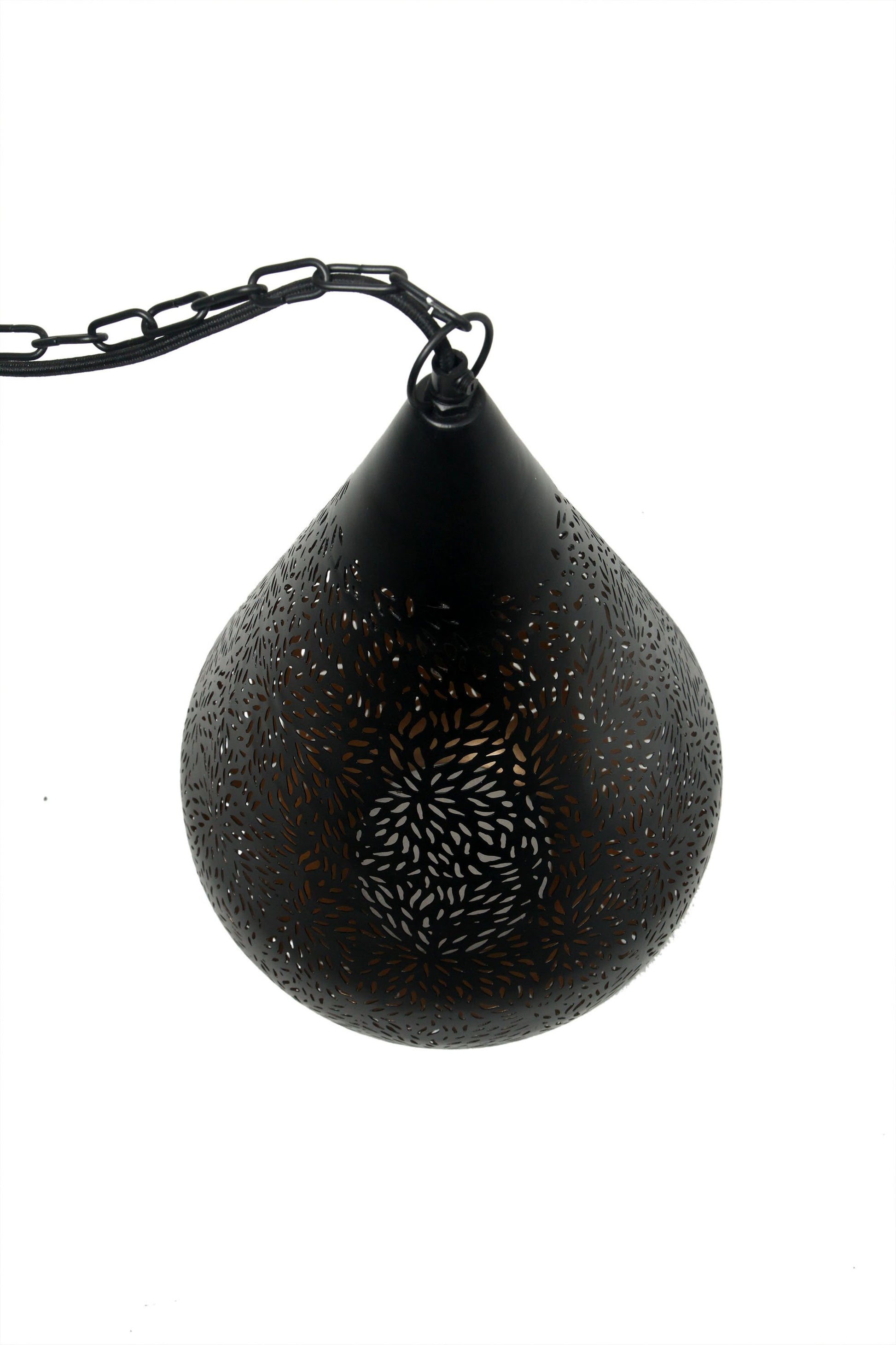 Aquarius Medium - Black - Perforated Teardrop Pendant Light-abc