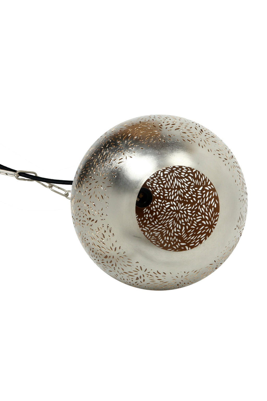 Aquarius Medium - Nickel - Perforated Teardrop Pendant Light-abc