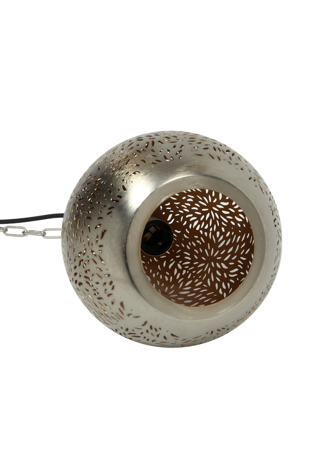Aquarius Small - Nickel - Perforated Teardrop Pendant Light-abc