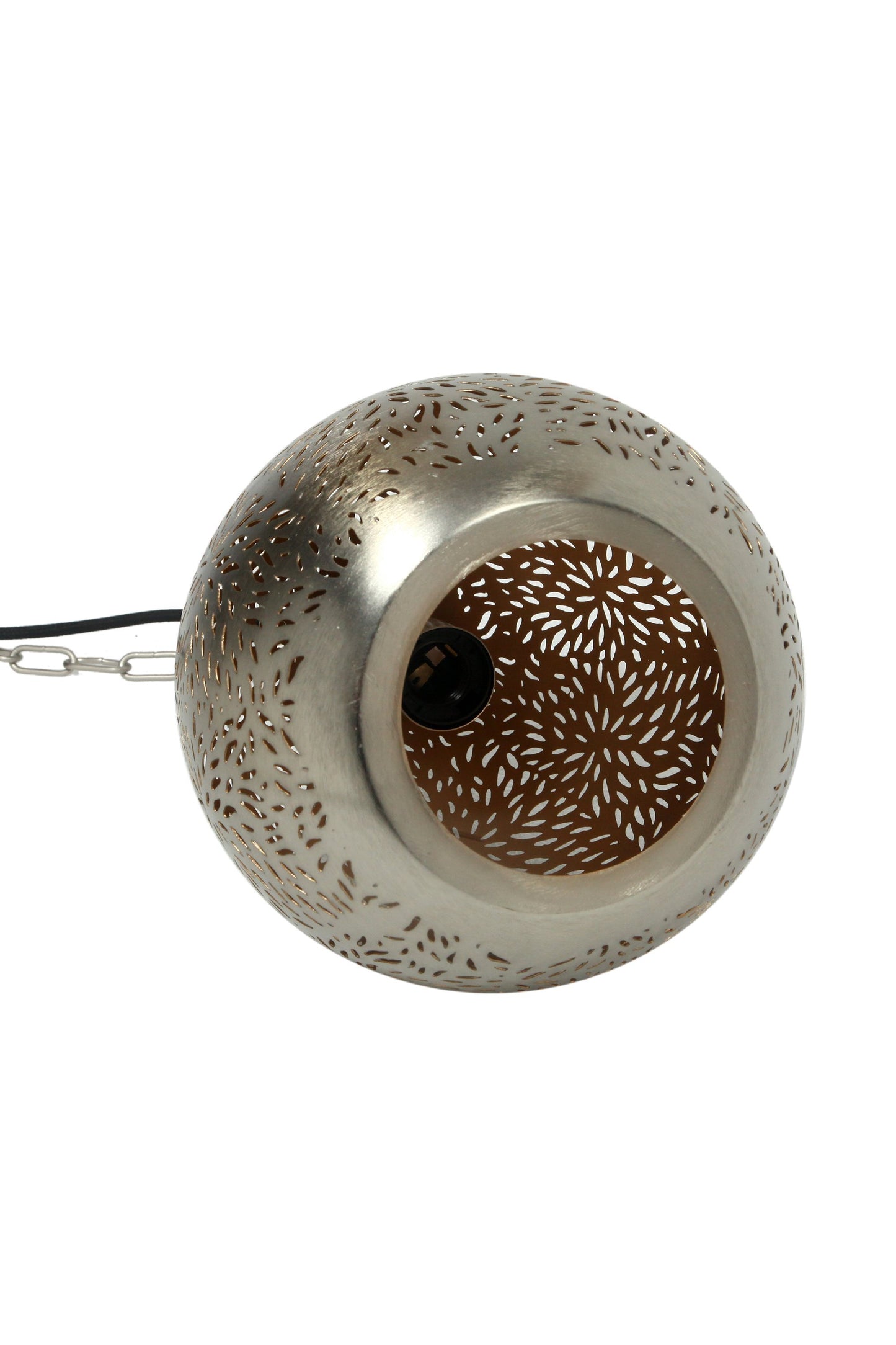 Aquarius Small - Nickel - Perforated Teardrop Pendant Light-abc