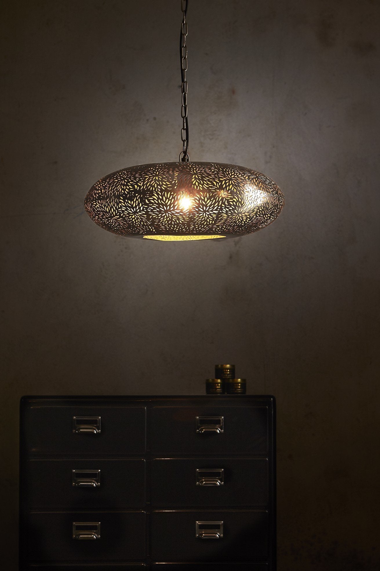 Atlas - Nickel - Perforated Ellipse Pendant Light-abc