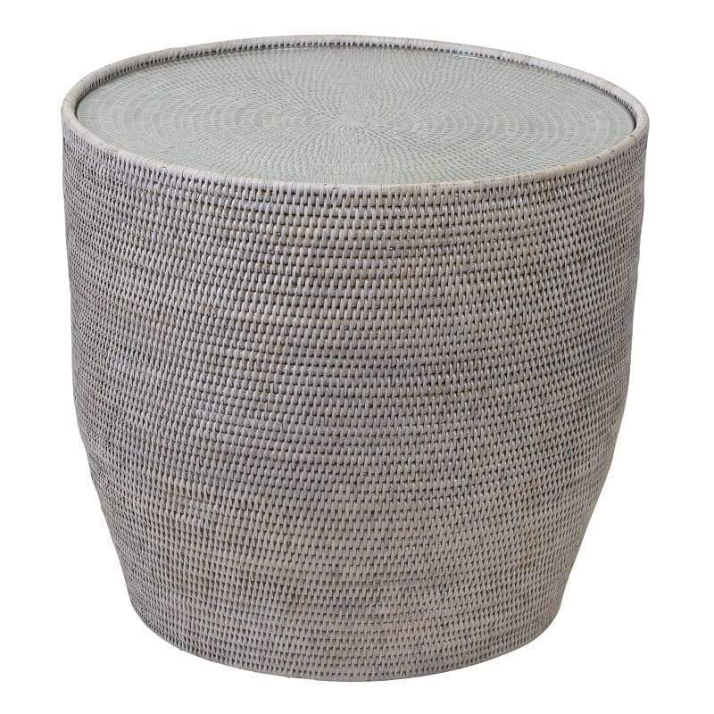 Verandah Side Table with Glass-abc