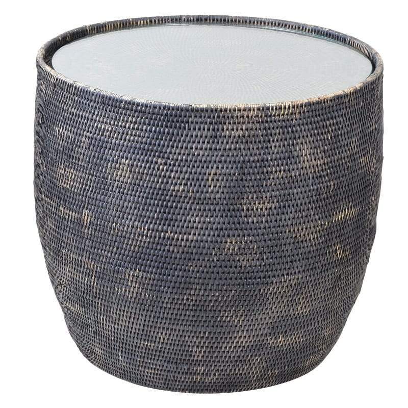 Bungalow Side Table with Glass-abc