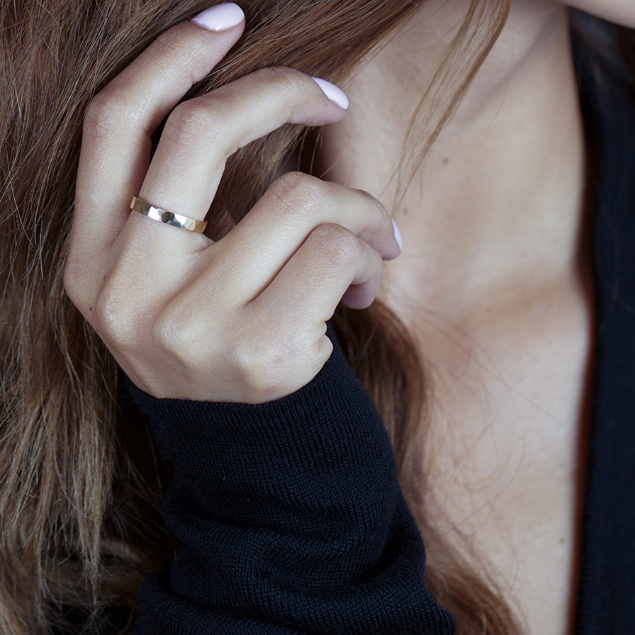 SPIA RING, HAMMERED-abc