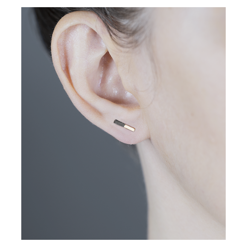 MIXED METAL SINGLE STUD-abc