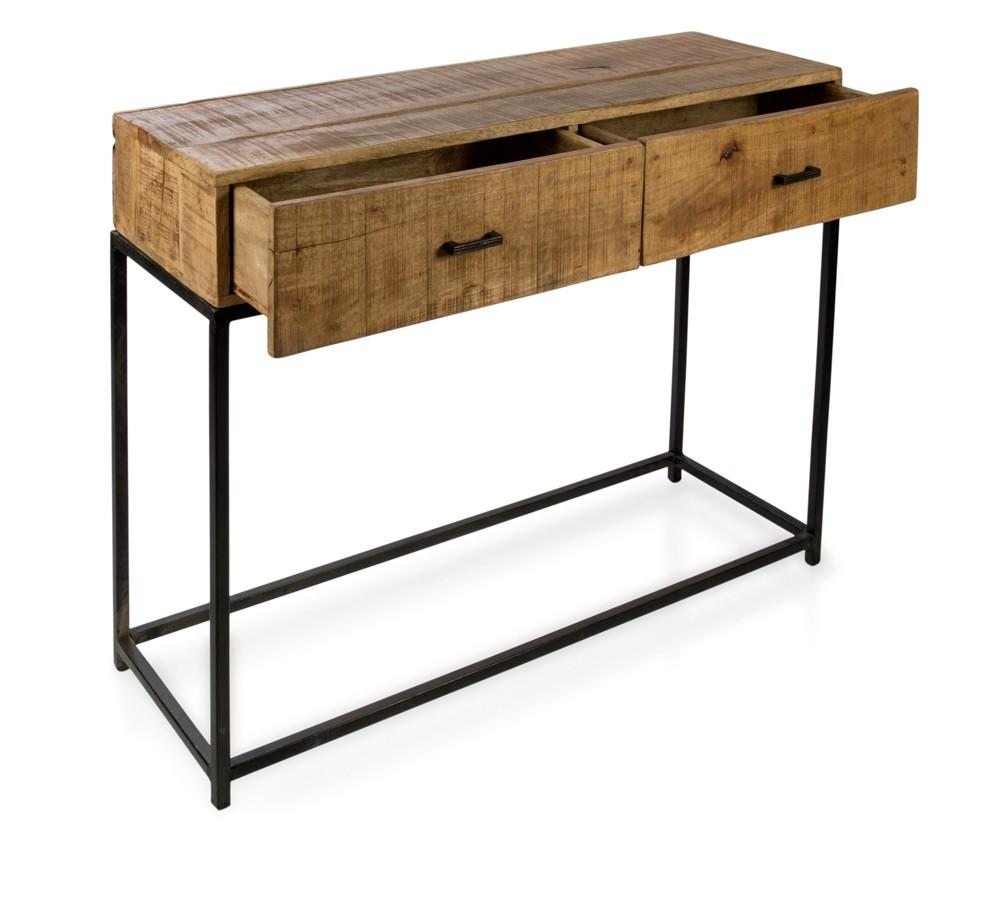 Manhatten 2 Drawer Mango Wood Console-abc