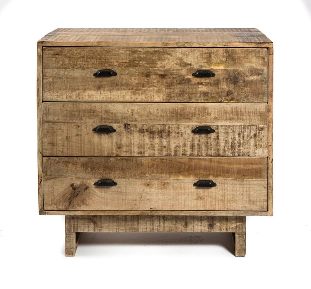 Swazi 3 Drawer Mango Wood Dresser-abc