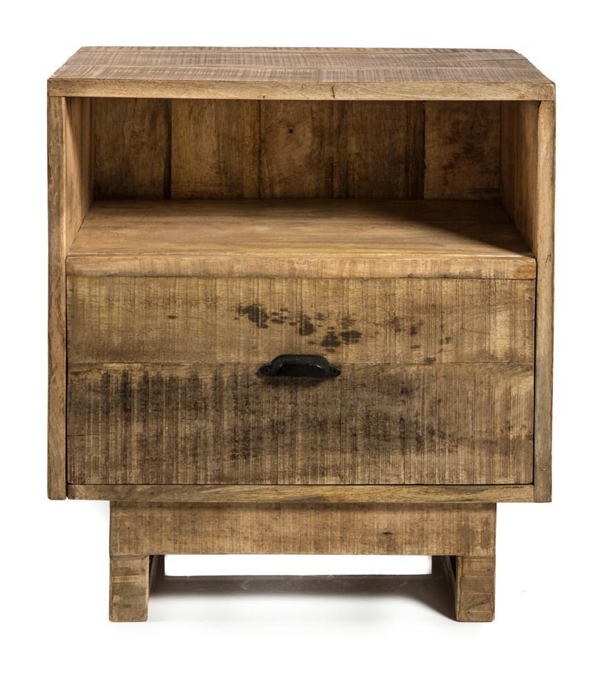 Swazi 1 Drawer Mango Wood Bedside Table-abc