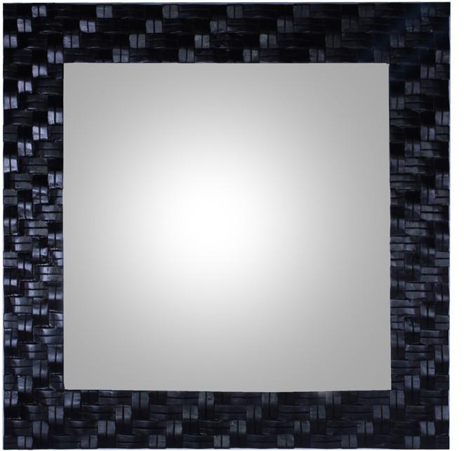 Basket Weave Mirror (Black)-abc